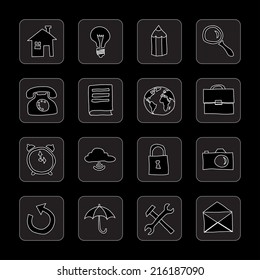 handgezeichnete schwarze Symbole