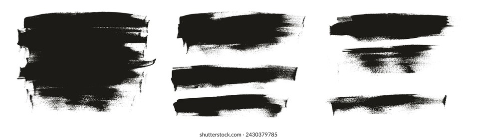 Hand Drawn Flat Calligraphy Paint Brush Regular Long Background High Detail Abstract Vector Background MEGA Set 