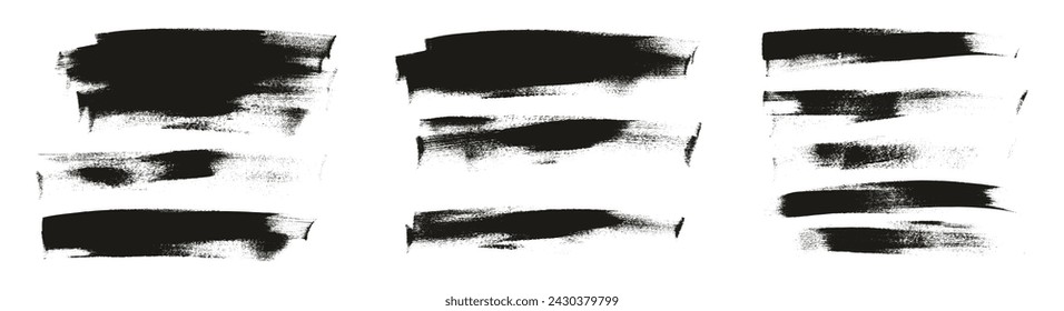 Hand Drawn Flat Calligraphy Paint Brush Regular Long Background High Detail Abstract Vector Background MEGA Set 