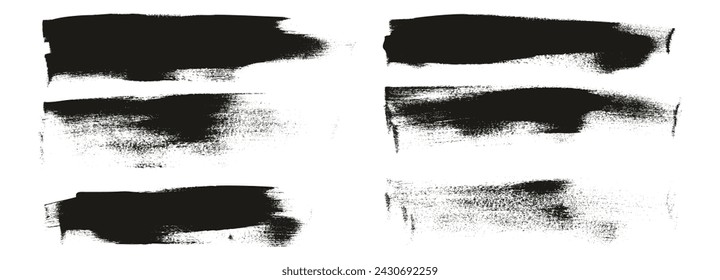 Hand Drawn Flat Calligraphy Paint Brush Regular Long Background High Detail Abstract Vector Background Set 