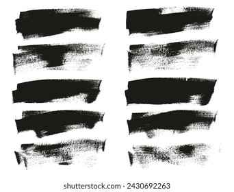 Cepillo de pintura de caligrafía plana dibujado a mano Fondo largo regular Conjunto de fondo de vector abstracto de alto detalle 