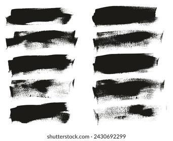 Cepillo de pintura de caligrafía plana dibujado a mano Fondo largo regular Conjunto de fondo de vector abstracto de alto detalle 