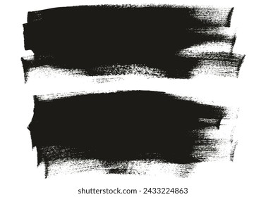 Hand Drawn Flat Calligraphy Paint Brush Regular Long Background High Detail Abstract Vector Background Set 