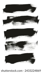 Hand Drawn Flat Calligraphy Paint Brush Regular Long Background High Detail Abstract Vector Background Set 
