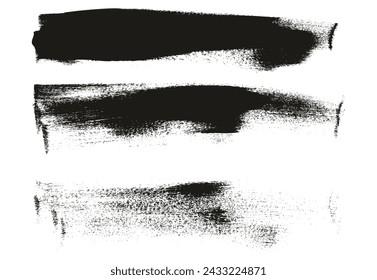 Hand Drawn Flat Calligraphy Paint Brush Regular Long Background High Detail Abstract Vector Background Set 