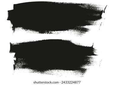 Hand Drawn Flat Calligraphy Paint Brush Regular Long Background High Detail Abstract Vector Background Set 