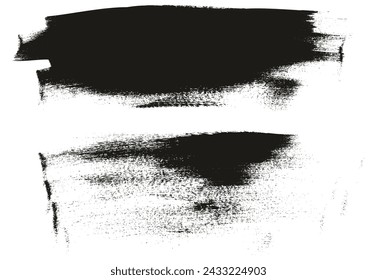 Hand Drawn Flat Calligraphy Paint Brush Regular Long Background High Detail Abstract Vector Background Set 