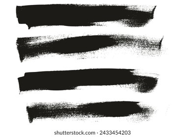 Hand Drawn Flat Calligraphy Paint Brush Regular Long Background High Detail Abstract Vector Background Set 