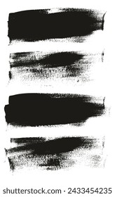 Hand Drawn Flat Calligraphy Paint Brush Regular Long Background High Detail Abstract Vector Background Set 