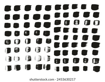 Cepillo plano dibujado a mano de la caligrafía Líneas rectas regulares Conjunto de fondo de Vector Abstractas de alto detalle 