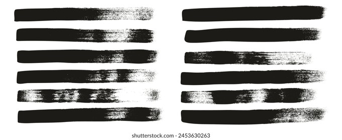 Handgezeichnete flache Kalligraphie-Farbpinsel-regelmäßige gerade Linien-hohe Detailgenauigkeit-Abstrakte Vektorgrafik-Hintergrund-Set 