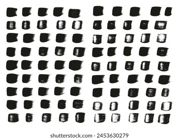 Handgezeichnete flache Kalligraphie-Farbpinsel-regelmäßige gerade Linien-hohe Detailgenauigkeit-Abstrakte Vektorgrafik-Hintergrund-Set 