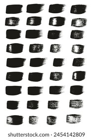 Cepillo plano dibujado a mano de la caligrafía Líneas rectas regulares Conjunto de fondo de Vector Abstractas de alto detalle 