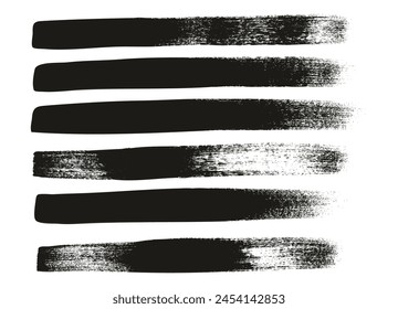 Cepillo plano dibujado a mano de la caligrafía Líneas rectas regulares Conjunto de fondo de Vector Abstractas de alto detalle 