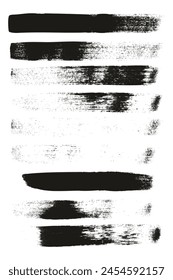 Handgezeichnete flache Kalligraphie-Farbpinsel-regelmäßige gerade Linien-hohe Detailgenauigkeit-Abstrakte Vektorgrafik-Hintergrund-Set 