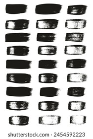 Cepillo plano dibujado a mano de la caligrafía Líneas rectas regulares Conjunto de fondo de Vector Abstractas de alto detalle 