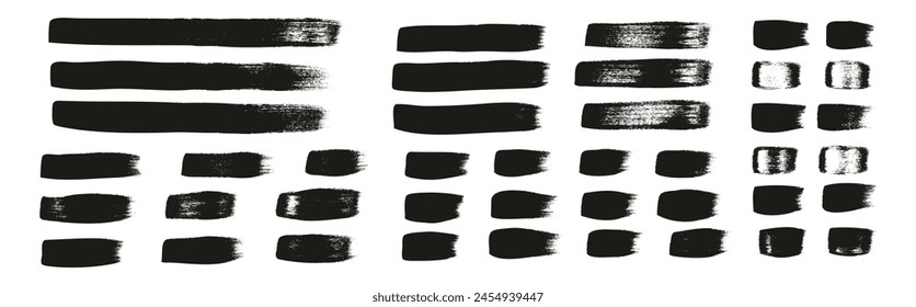 Hand Drawn Flat Calligraphy Paint Brush Regular Straight Lines High Detail Abstract Vector Background MEGA Set 