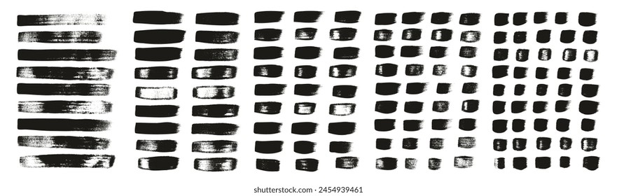 Hand Drawn Flat Calligraphy Paint Brush Regular Straight Lines High Detail Abstract Vector Background MEGA Set 