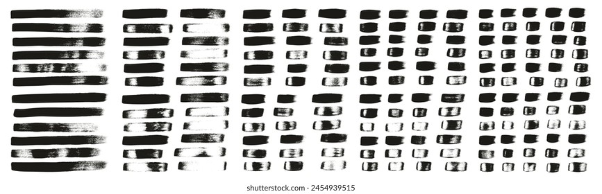 Hand Drawn Flat Calligraphy Paint Brush Regular Straight Lines High Detail Abstract Vector Background MEGA Set 