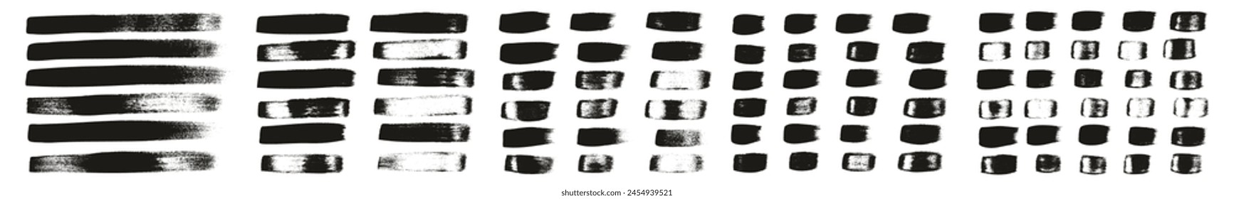 Hand Drawn Flat Calligraphy Paint Brush Regular Straight Lines High Detail Abstract Vector Background MEGA Set 