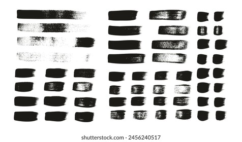 Hand Drawn Flat Calligraphy Paint Brush Regular Straight Lines High Detail Abstract Vector Background MEGA Set 