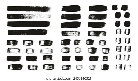 Hand Drawn Flat Calligraphy Paint Brush Regular Straight Lines High Detail Abstract Vector Background MEGA Set 