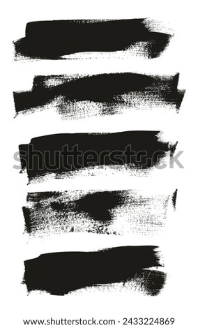 Hand Drawn Flat Calligraphy Paint Brush Regular Long Background High Detail Abstract Vector Background Set 