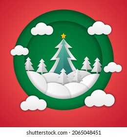 Hand drawn flat christmas background. - Vector.