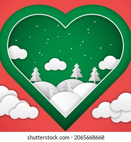 Hand drawn flat christmas background. - Vector.