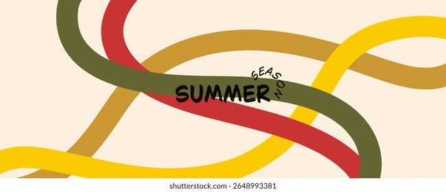 Hand drawn flat colors design abstract multicolor background illustration.