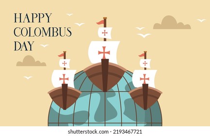 Fondo del día de la columna plana dibujada a mano