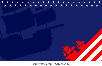 Hand drawn flat columbus day background