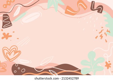 Hand drawn flat design abstract doodle art background, Abstract hand drawn art vector