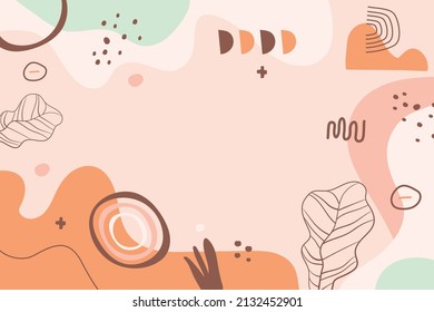 Hand Drawn Flat Design Abstract Doodle Art Background, Abstract Hand Drawn Art Vector