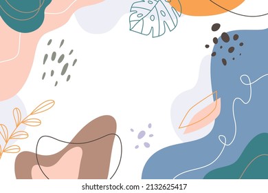 Hand drawn flat design abstract doodle background, Abstract art background vector