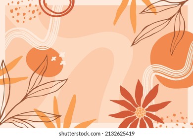 Hand drawn flat design abstract doodle background, Abstract art background vector