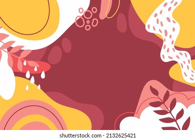 Hand drawn flat design abstract doodle background, Abstract art background vector