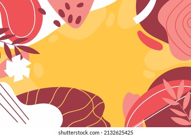 Diseño plano dibujado a mano fondo de doodle abstracto, vector de fondo de arte abstracto