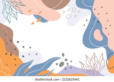 Hand drawn flat design abstract doodle background, Abstract art background vector
