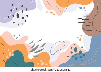 Hand drawn flat design abstract doodle background, Abstract art background vector