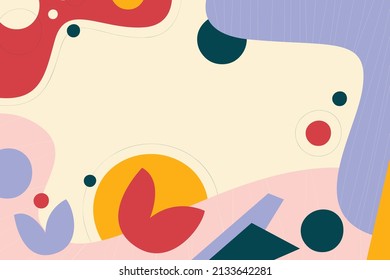 Hand drawn flat design abstract doodle background vector