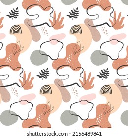 Hand drawn flat design abstract doodle pattern vector illustration Premium Vector
