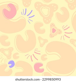 Patrón de doodle abstracto de diseño plano dibujado a mano