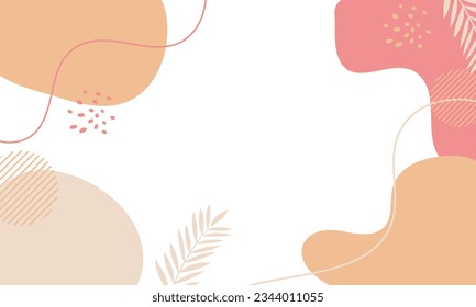 Fondo de doodle abstracto de diseño plano dibujado a mano