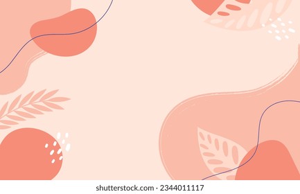 Hand drawn flat design abstract doodle background