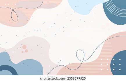 Hand drawn flat design abstract multicolor background