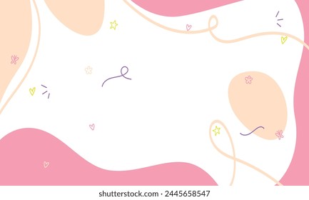 Hand drawn flat design abstract doodle background.