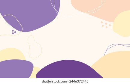 Hand drawn flat design abstract doodle background.