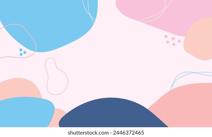 Hand drawn flat design abstract doodle background.