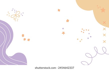 Hand drawn flat design abstract doodle background.